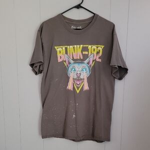 Blink 182 Men's Shirt Large Gray Short Sleeve T-Shirt